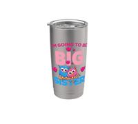 Women's Girls Kids Cool I'm Going To Be A Big Sister Graphic Vaso térmico de acero inoxidable de doble pared