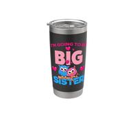 Women's Girls Kids Cool I'm Going To Be A Big Sister Graphic Vaso térmico de acero inoxidable de doble pared