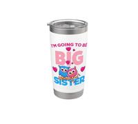 Women's Girls Kids Cool I'm Going To Be A Big Sister Graphic Vaso térmico de acero inoxidable de doble pared