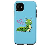 Womens Girls Kids Cute Cartoon Hearts Caterpillar Lover Carcasa para iPhone 11