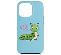 Womens Girls Kids Cute Cartoon Hearts Caterpillar Lover Carcasa para iPhone 13 Pro