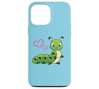 Womens Girls Kids Cute Cartoon Hearts Caterpillar Lover Carcasa para iPhone 13 Pro MAX