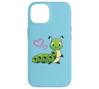 Womens Girls Kids Cute Cartoon Hearts Caterpillar Lover Carcasa para iPhone 14
