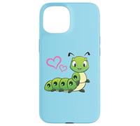 Womens Girls Kids Cute Cartoon Hearts Caterpillar Lover Carcasa para iPhone 15