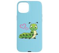 Womens Girls Kids Cute Cartoon Hearts Caterpillar Lover Carcasa para iPhone 15 Plus