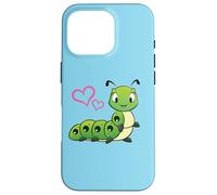 Womens Girls Kids Cute Cartoon Hearts Caterpillar Lover Carcasa para iPhone 16 Pro