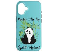 Womens Girls Kids Cute Cartoon My Spirit Animal Panda Lover Carcasa para iPhone 16