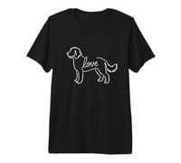 Womens Girls Kids Cute Minimalist Line Art Goldendoodle Love Camiseta Premium