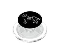 Womens Girls Kids Cute Minimalist Line Art Goldendoodle Love PopSockets PopGrip para MagSafe