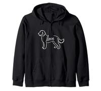 Womens Girls Kids Cute Minimalist Line Art Labradoodle Love Sudadera con Capucha