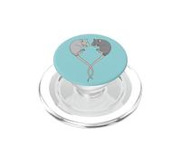 Womens Girls Kids Fancy Rat Owner I Heart Pet Rat Lover PopSockets PopGrip para MagSafe