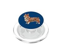 Womens Girls Kids Folk Art Illustration Corgi Dog Lover PopSockets PopGrip para MagSafe