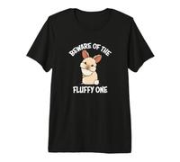 Womens Girls Kids Funny Beware Fluffy Lionhead Rabbit Lover Camiseta Premium