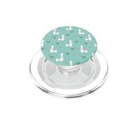Womens Girls Kids Moms Teal Pattern Llama Lover PopSockets PopGrip para MagSafe