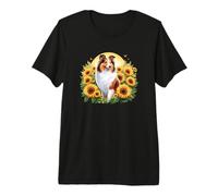Womens Girls Kids Owner Cute Flowers Shetland Sheepdog Lover Camiseta Premium