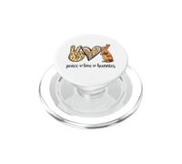 Womens Girls Kids Peace Love Bunnies Bunny Rabbit Lover PopSockets PopGrip para MagSafe