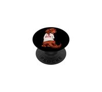 Womens Girls Love I Heart Mom Long Haired Dachshund Lover PopSockets PopGrip Adhesivo
