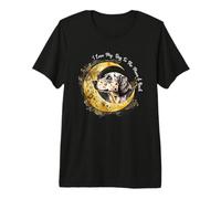 Womens Girls Love My Dog To The Moon Catahoula Leopard Dog Camiseta Premium