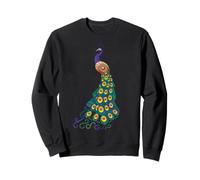 Womens Girls Mens Kids Peacock Art with Blue Feathers Sudadera