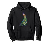Womens Girls Mens Kids Peacock Art with Blue Feathers Sudadera con Capucha