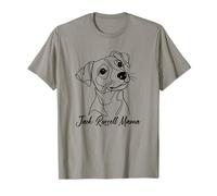 Womens Girls Minimalist Line Art Jack Russell Terrier Mama Camiseta