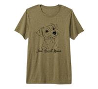 Womens Girls Minimalist Line Art Jack Russell Terrier Mama Camiseta Premium