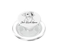 Womens Girls Minimalist Line Art Jack Russell Terrier Mama PopSockets PopGrip para MagSafe