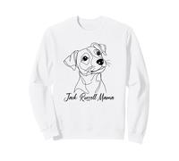Womens Girls Minimalist Line Art Jack Russell Terrier Mama Sudadera