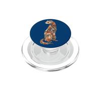 Womens Girls Multicolored Floral Folk Art Ferret Lover PopSockets PopGrip para MagSafe