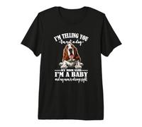 Womens Girls Not A Dog I'm A Baby Mom Basset Hound Lover Camiseta Premium