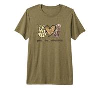 Womens Girls Owners Cute Peace Love Weimaraner Lover Camiseta Premium