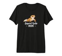 Womens Girls Reptile Happy Cartoon Mom Leopard Gecko Lover Camiseta Premium