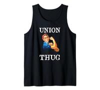 Womens Girls Rosie The Riveter Pro Union Thug Camiseta sin Mangas