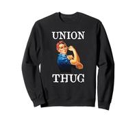 Womens Girls Rosie The Riveter Pro Union Thug Sudadera