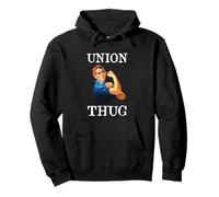 Womens Girls Rosie The Riveter Pro Union Thug Sudadera con Capucha