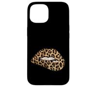 Women's Girls Sexy Woman Lips Graphic Design Tiger Style Carcasa para iPhone 15