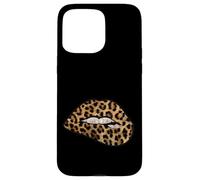 Women's Girls Sexy Woman Lips Graphic Design Tiger Style Carcasa para iPhone 15 Pro MAX