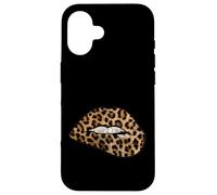 Women's Girls Sexy Woman Lips Graphic Design Tiger Style Carcasa para iPhone 16