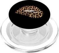 Women's Girls Sexy Woman Lips Graphic Design Tiger Style PopSockets PopGrip para MagSafe