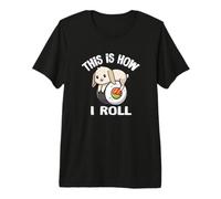 Womens Girls Sushi How I Roll Mini Holland Lop Rabbit Lover Camiseta Premium