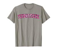 Women's Girls Tennessee Trendy Pink Leopard Animal Print Camiseta