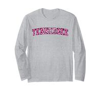 Women's Girls Tennessee Trendy Pink Leopard Animal Print Manga Larga