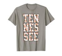 Women's Girls Tennessee Vintage Orange Toile Print Camiseta