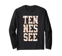 Women's Girls Tennessee Vintage Orange Toile Print Manga Larga