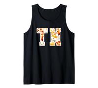 Women's Girls TN Tennessee Floral Fall Spice Print Camiseta sin Mangas