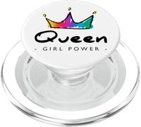 Women's Girls World Queen Graphic Design Tshirt, Queen Style PopSockets PopGrip para MagSafe