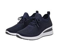 Women's Glittery Trainers Rhinestone Fashion Breathable Wide Fit Wedge Sneakers Athletic Slip On Walking Shoes Breathable Lightweight Sports Casual Sparkly Diamante Sneakers Ladies Platform Shoes
