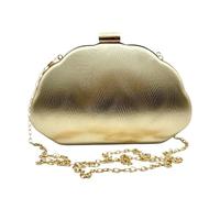 Women's Gold Seashell Clutch - Fashion PU Leather Evening Bag