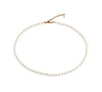 Womens Gold/Silver Plated Charm for Women Pearl Necklace