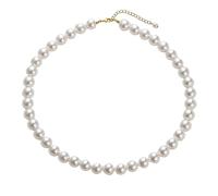 Womens Gold/Silver Plated Charm for Women Pearl Necklace